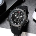 KAT-WACH Sport Watches for Men, Big Face Watch for Men 48mm, Dual Time Watch, Black Dial, Black Case, 5ATM Waterproof Watch, Analog Display, Digital Display, Unique Display, Multi-Function Watch KT-1812WT