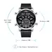 KAT-WACH Casual Watches for Men, Big Face Watch for Men 47mm, Dual Time Watch, Black Dial, Sliver Case, Band With Pin Buckle, 5ATM Waterproof Watch, Analog Display, Digital Display, Unique Display, Multi-Function Watch KT-1819BK
