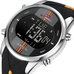 KAT-WACH Sport Watches for Men, 46mm Dial, Black And Orange Case, 3ATM Waterproof Watch, Digital Display, Unique Display, Multi-Function Watch KT-716