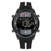 KAT-WACH Sport Watches for Men, 46mm Dial, Black And Orange Case, 3ATM Waterproof Watch, Digital Display, Unique Display, Multi-Function Watch KT-716