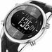 KAT-WACH Sport Watches for Men, 46mm Dial, Black And White Dial, Silver Case, 3ATM Waterproof Watch, Digital Display, Unique Display, Multi-Function Watch KT-716WT