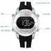 KAT-WACH Sport Watches for Men, 46mm Dial, Black And White Dial, Silver Case, 3ATM Waterproof Watch, Digital Display, Unique Display, Multi-Function Watch KT-716WT