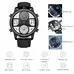 KAT-WACH Casual Watches for Men, Big Face Watch for Men 50mm, Three Time Watch, Blue Case, Band With Pin Buckle, 5ATM Waterproof Watch, Analog Display, Digital Display,Unique Display, Multi-Function Watch KT-720WT